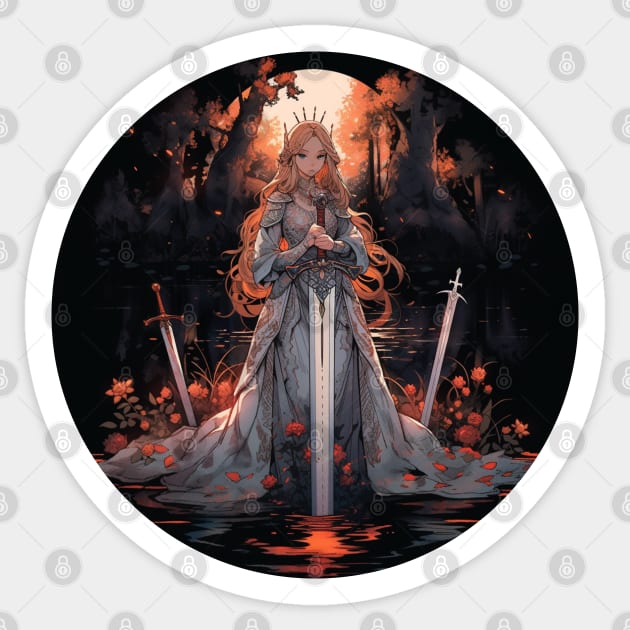 Lady of the Lake Sticker by DarkSideRunners